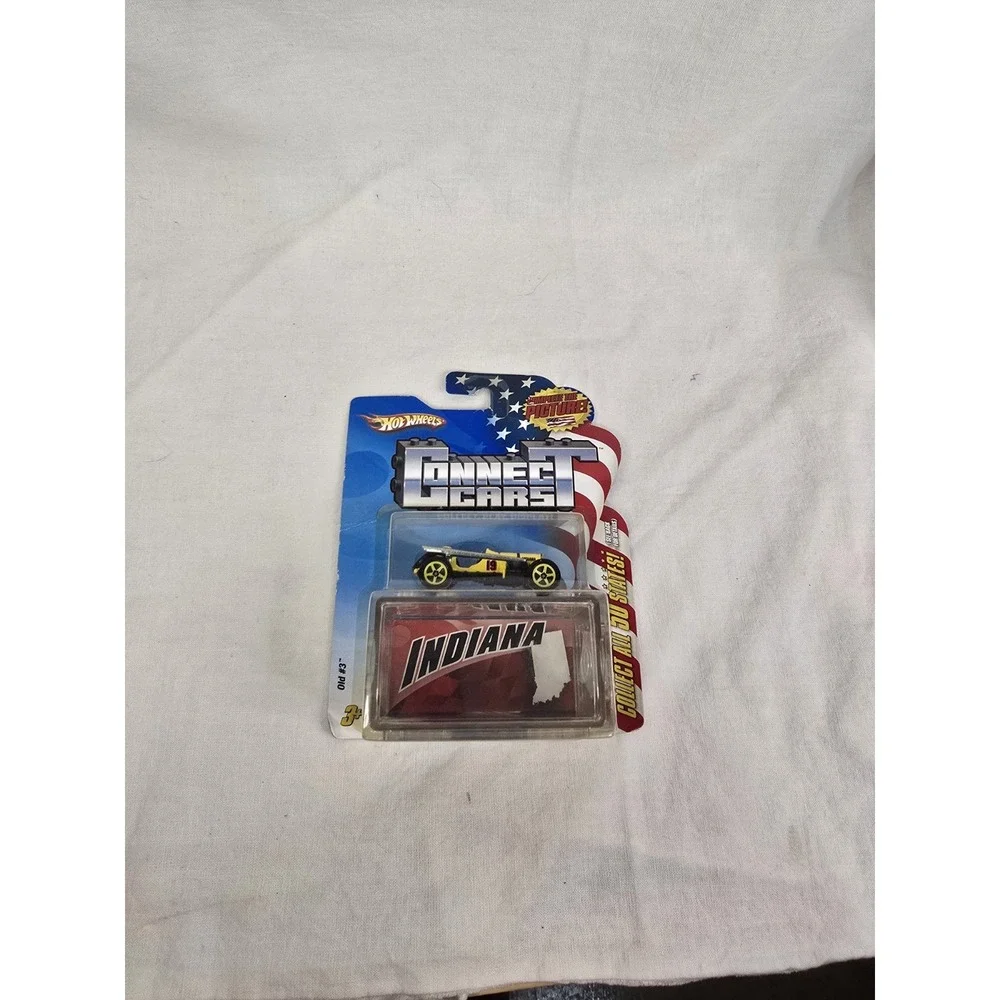 Hot Wheels Connect Cars Indiana Old #3 Race Across the‎ States #19 Yellow 2008